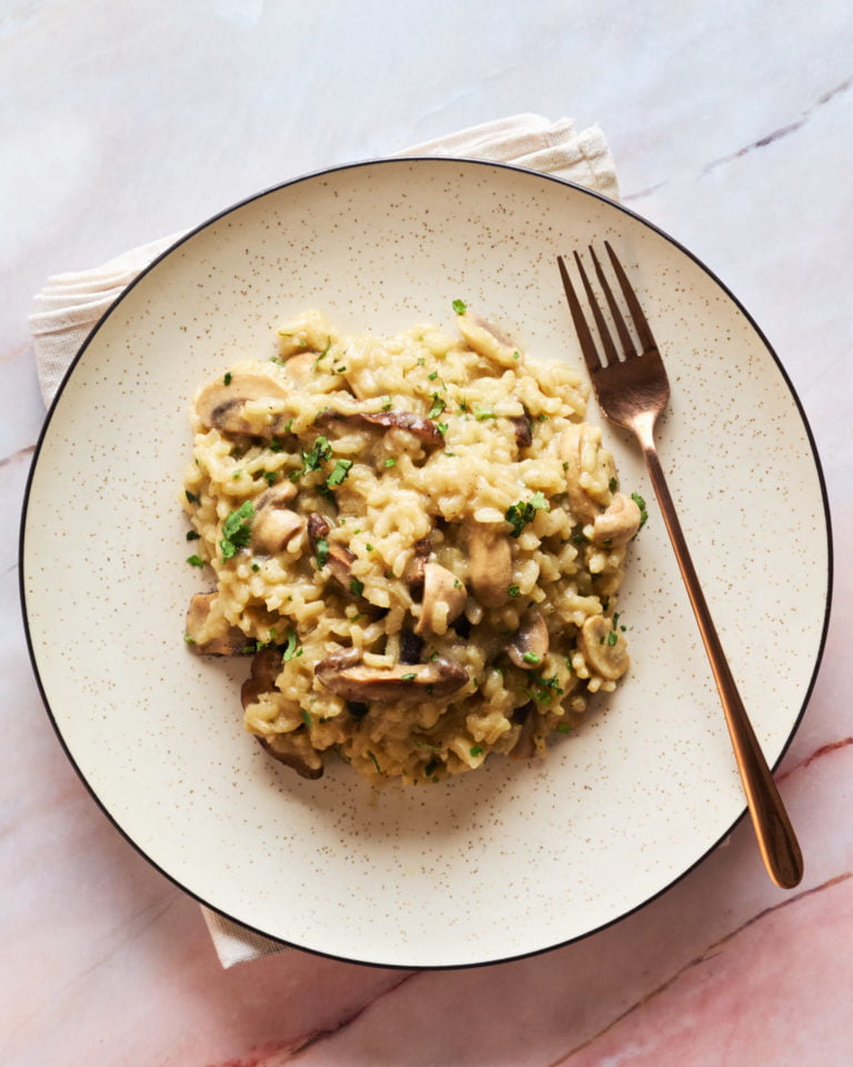 Vegan Mushroom Risotto SUPER CREAMY Risotto For 2