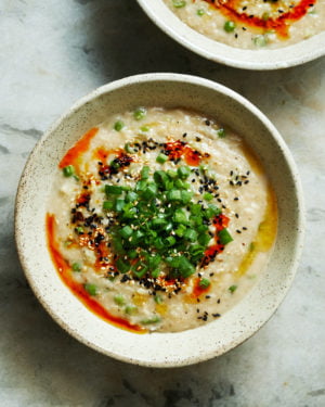 Savory Asian Oat Porridge | DELICIOUS VEGAN Recipe For 2