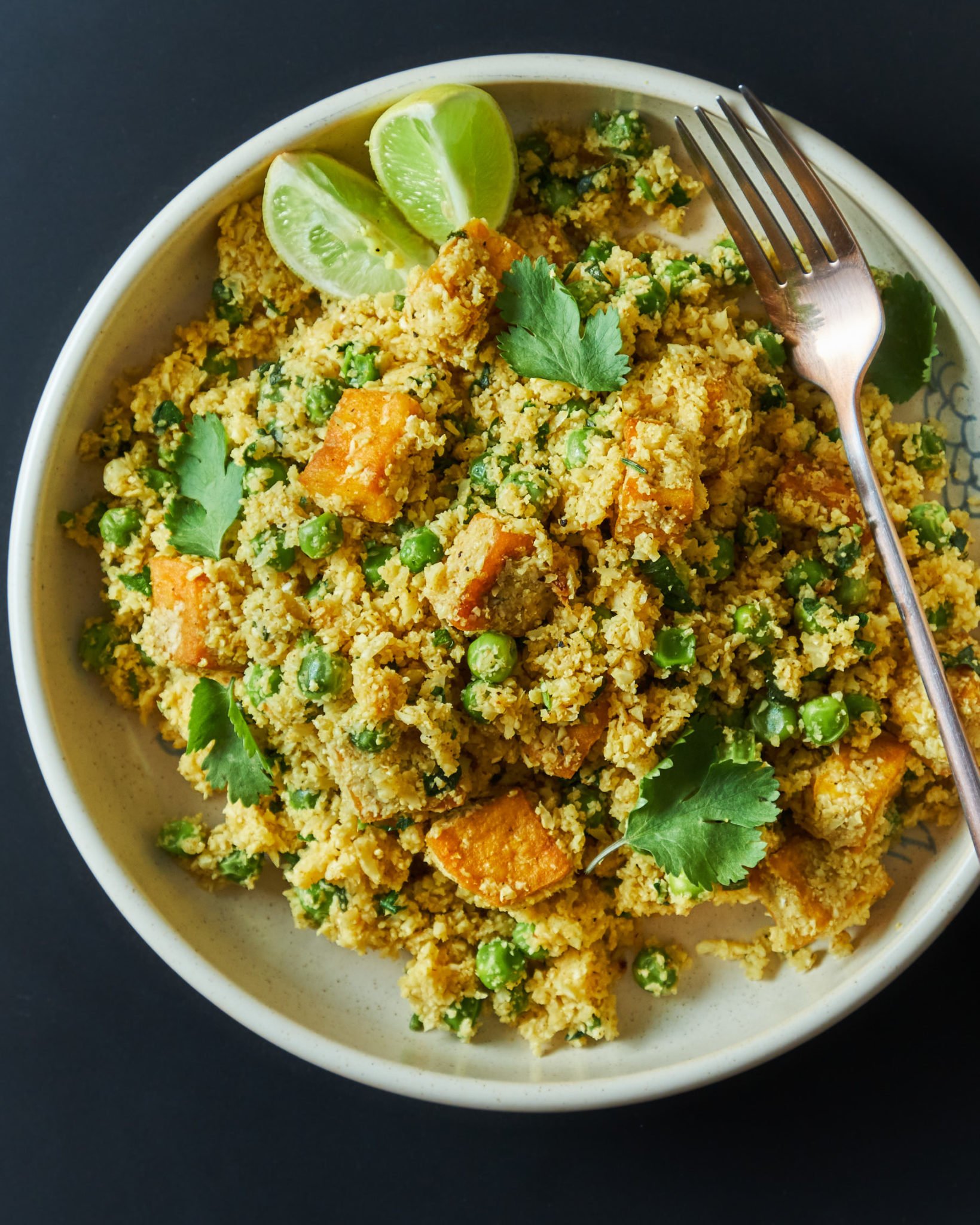 Curried Cauliflower Rice DELICIOUS Vegan Lunch For 2