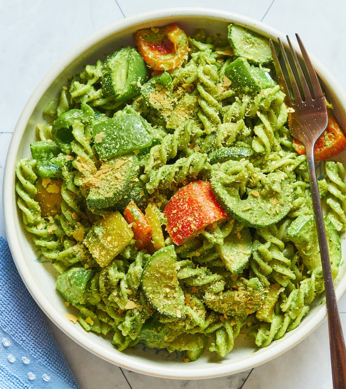 Basil Cilantro Pesto Pasta | SUPER Flavor 15 Min Vegan Pasta