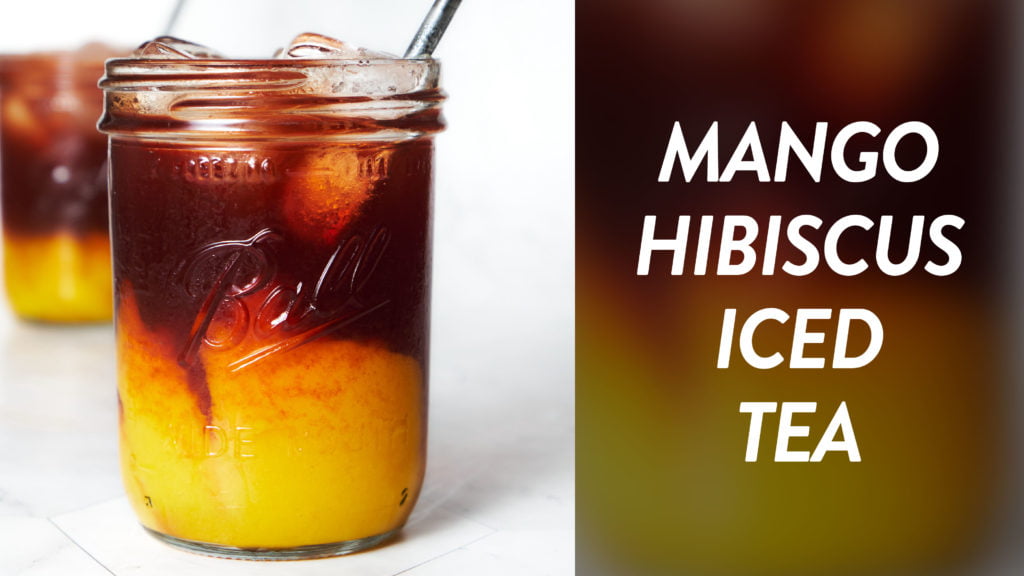 Mango Hibiscus Iced Tea SUPER REFRESHING, 4 Ingredients