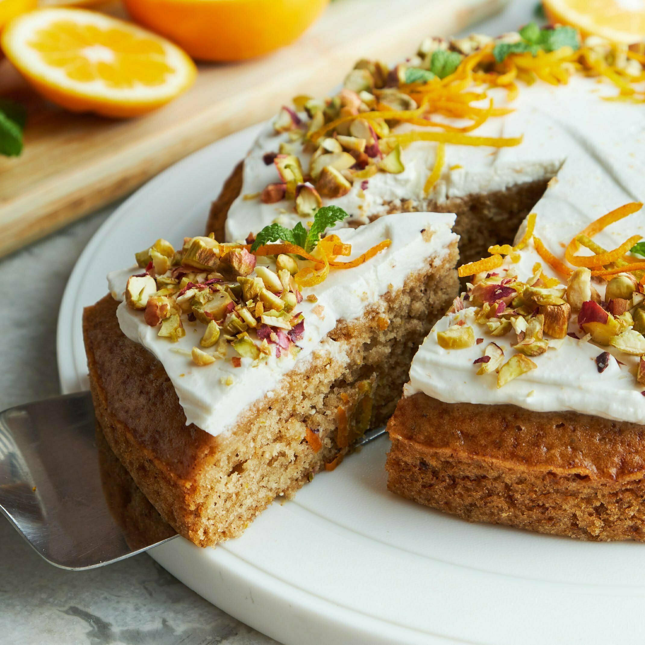 Vegan Orange Cake - How to make Vegan Orange Cake - Tickling Palates