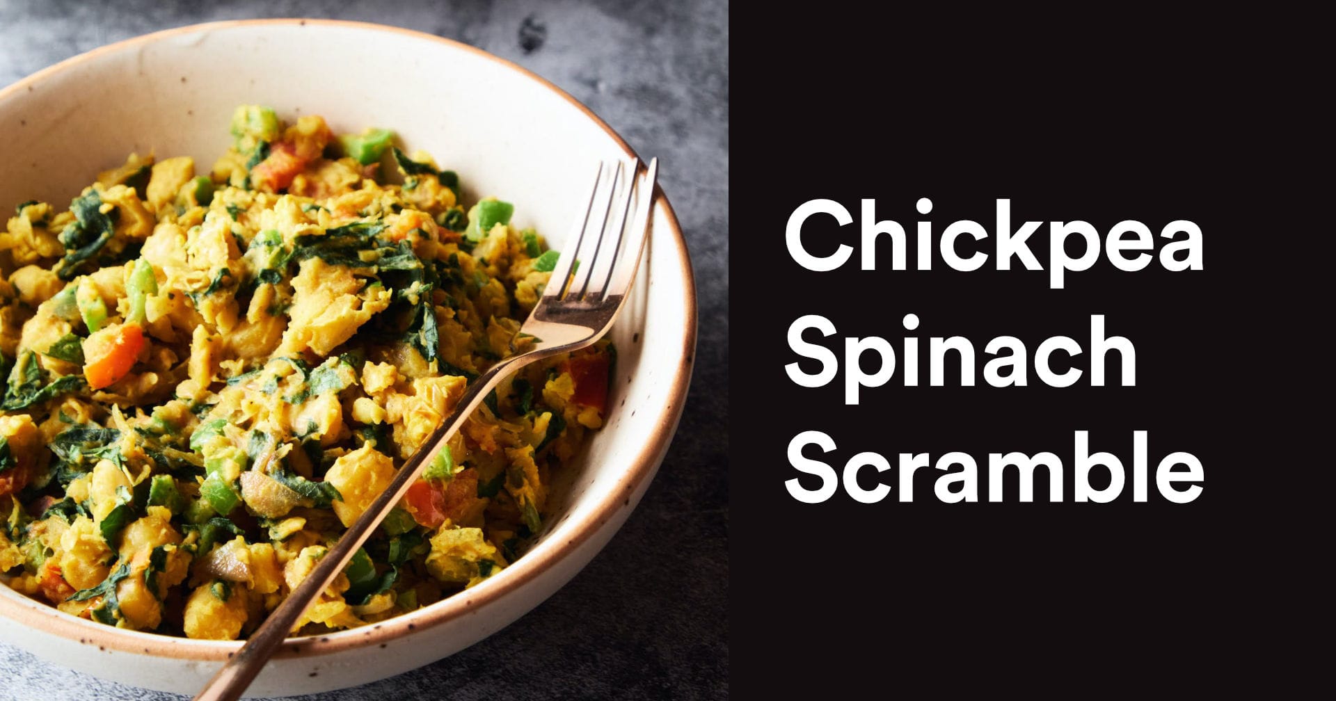 Chickpea Spinach Scramble | PERFECT 9 Ingredients Breakfast