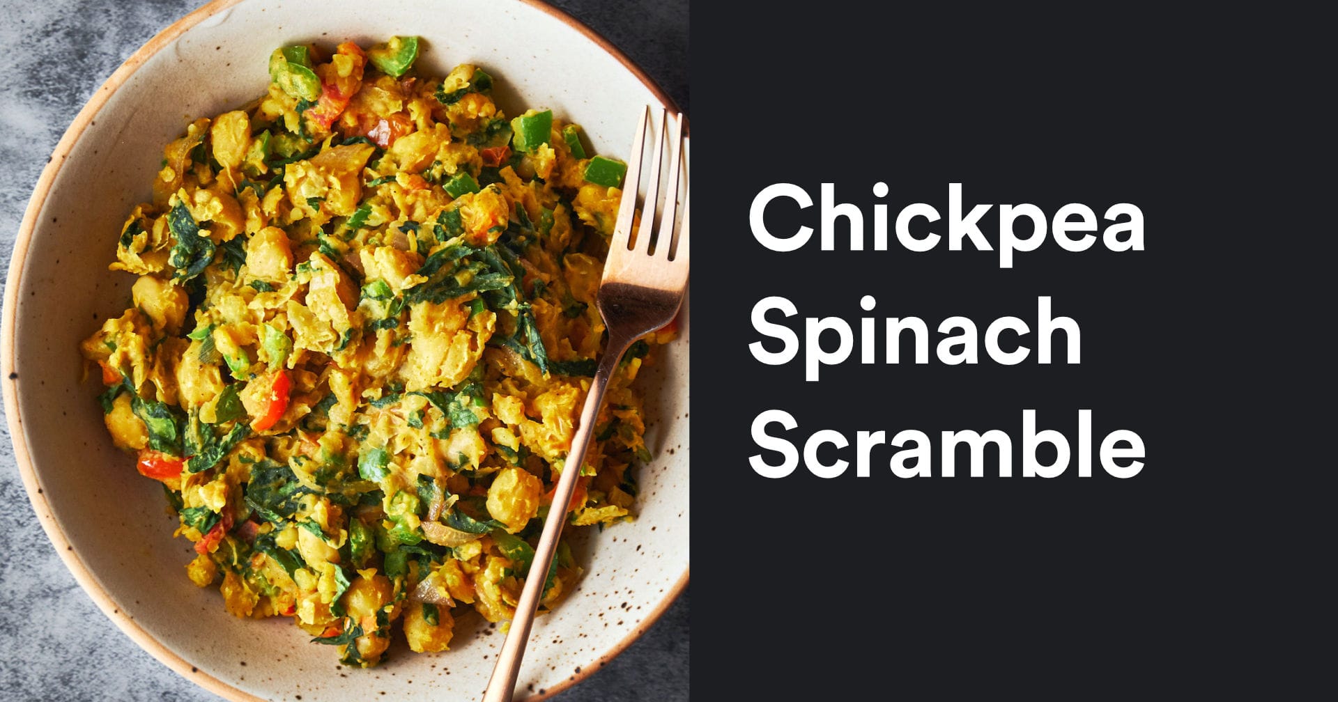Chickpea Spinach Scramble | PERFECT 9 Ingredients Breakfast