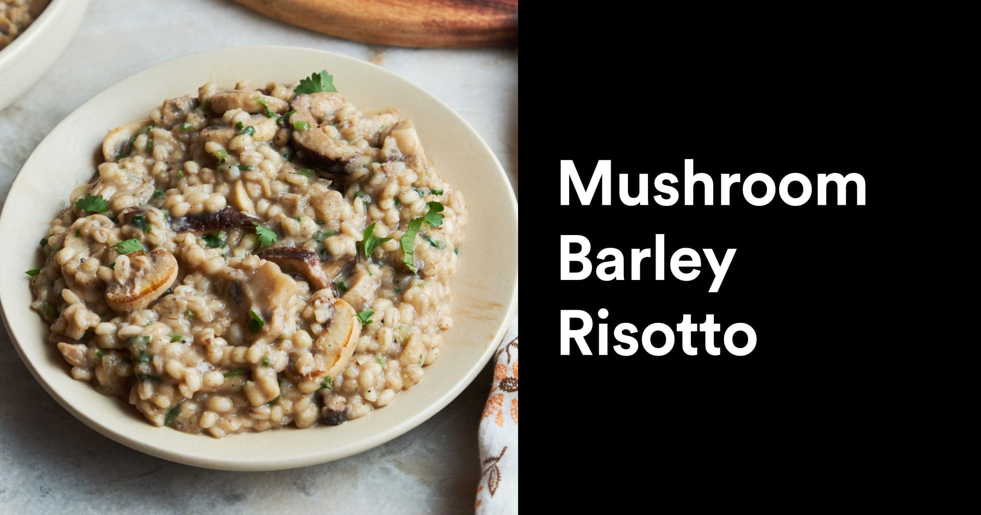Mushroom Barley Risotto | 8 Ingredients, Vegan, Crazy YUM!