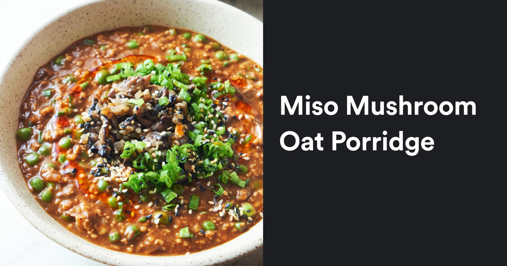 Savory Miso Mushroom Oat Porridge : Umami Breakfast Idea!