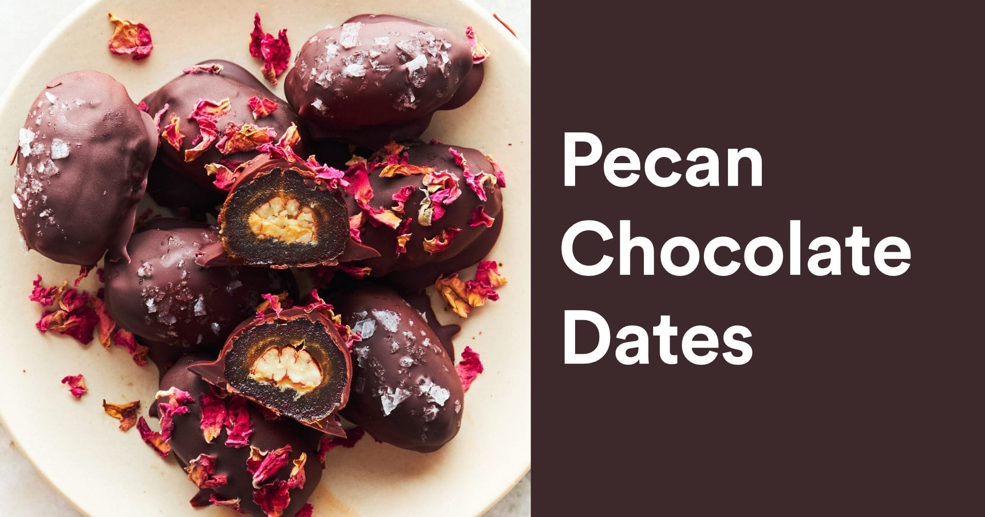 Pecan Chocolate Dates | CRAZY Delicious, 4 Ingredient Bites
