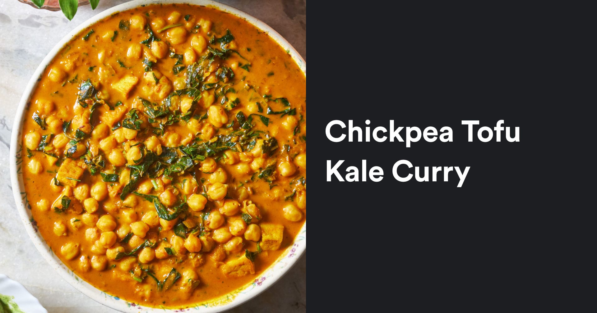Chickpea Tofu Kale Curry: Hearty Indian Dinner Idea!