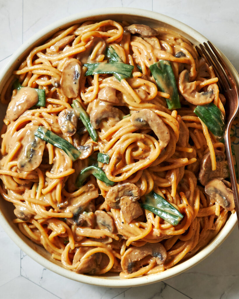 Creamy Miso Mushroom Pasta Recipe Featured Image