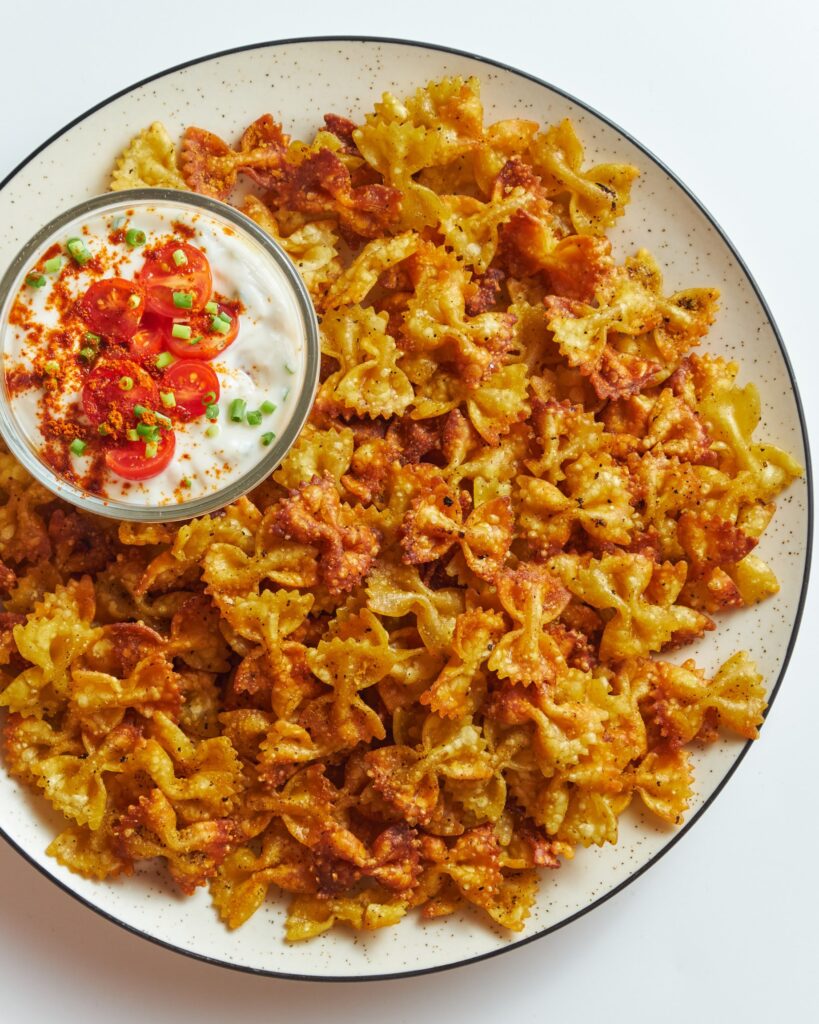 Air Fryer Pasta Chips Recipe Featured Image