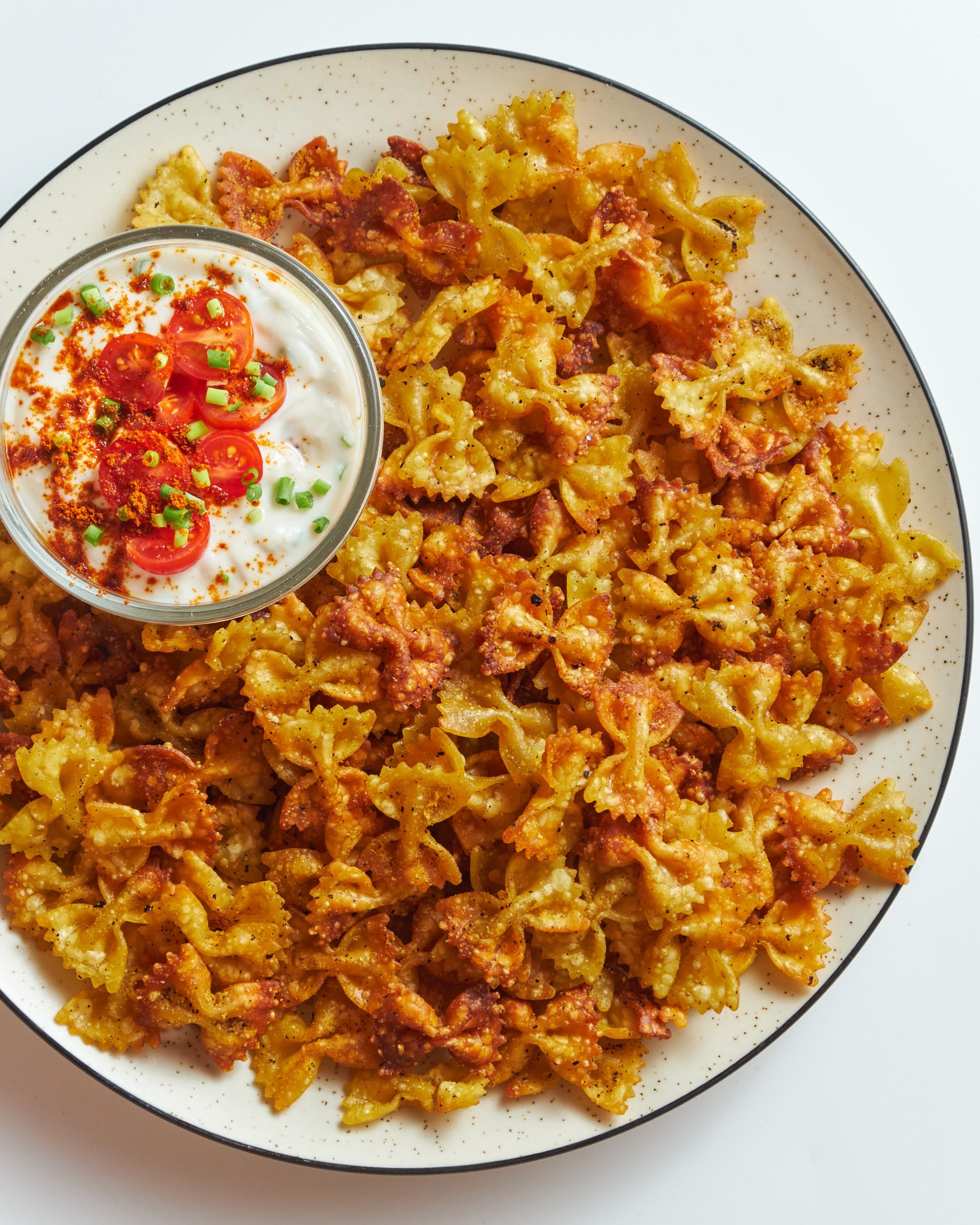 Air Fryer Pasta Chips Recipe Featured Image