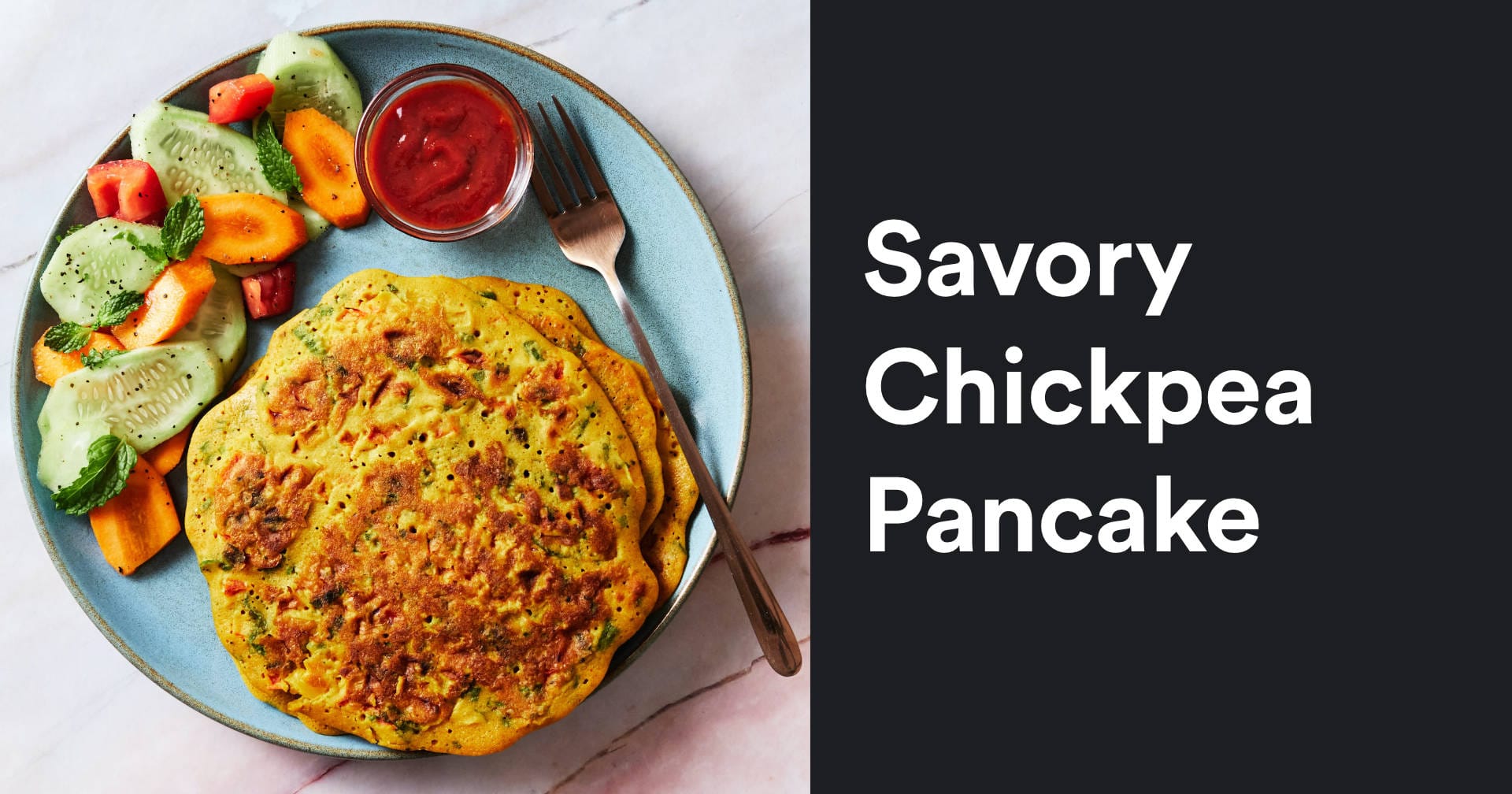 Savory Chickpea Pancake | Quick and Easy Breakfast Idea!